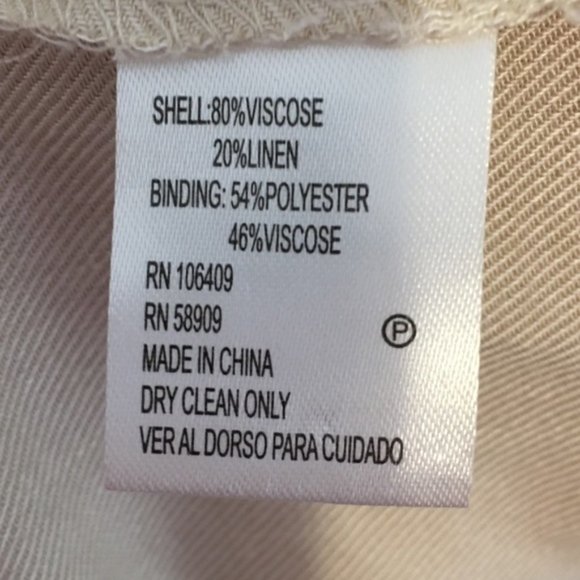 Antonio Melani Womens Cold Shoulder Twill Dress Khaki Tan Short Sleeves size 12 - Picture 7 of 8